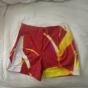 Cos Printed Lea Colombo Pleated Shorts